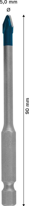 Image du produit Bosch Professional Zubehör Foret Expert HEX-9 HardCeramic, 5 x 90 mm (5 millimètres)