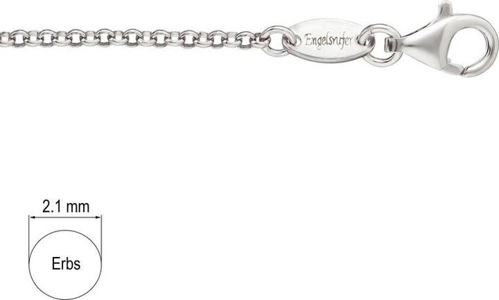 Immagine prodotto Engelsrufer Catena di piselli in argento (Argento 925 rodiato, 60 cm)