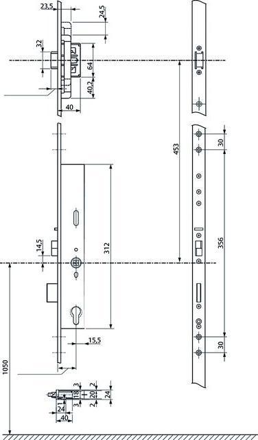 Actual product image effeff Multi-point lock 319NE OF mechanical