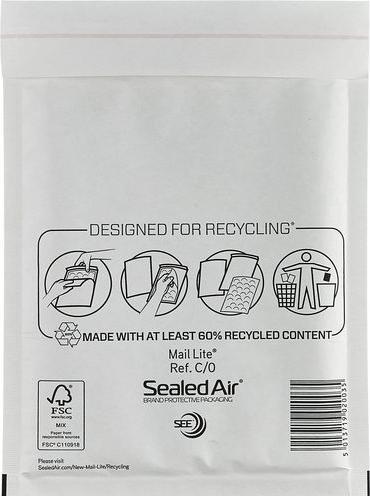Produktbild Sealed Air Boblekuvert Mail Lite, C/0, 150 x 210 mm, pakke a 100 stk. (100 x)