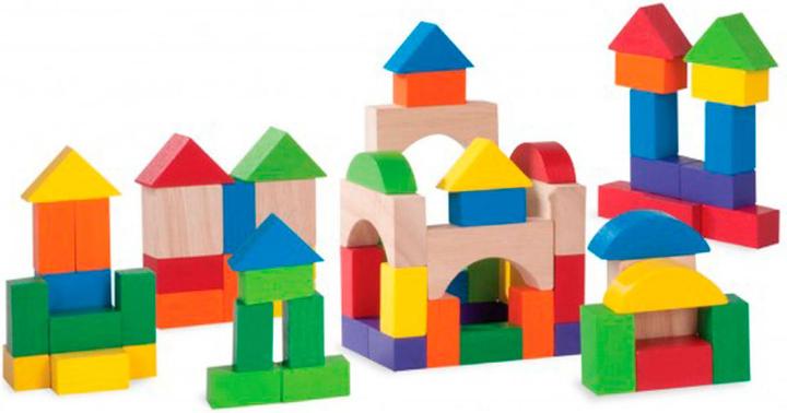Actual product image Wonderworld Bouwblokken Gekleurd, 75dlg.