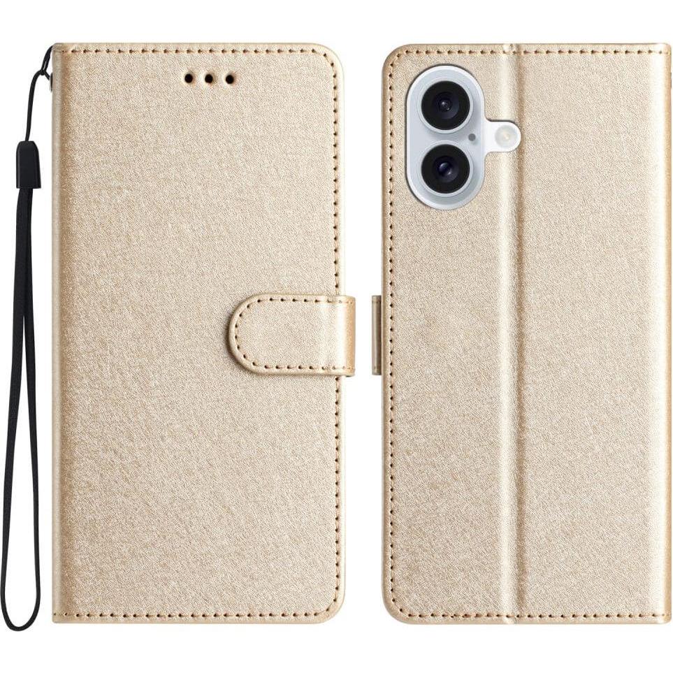 Cover-Discount iPhone 16 Plus - Silk Texture Etui Hülle (Apple iPhone 16 Plus), Smartphone Hülle, Gold