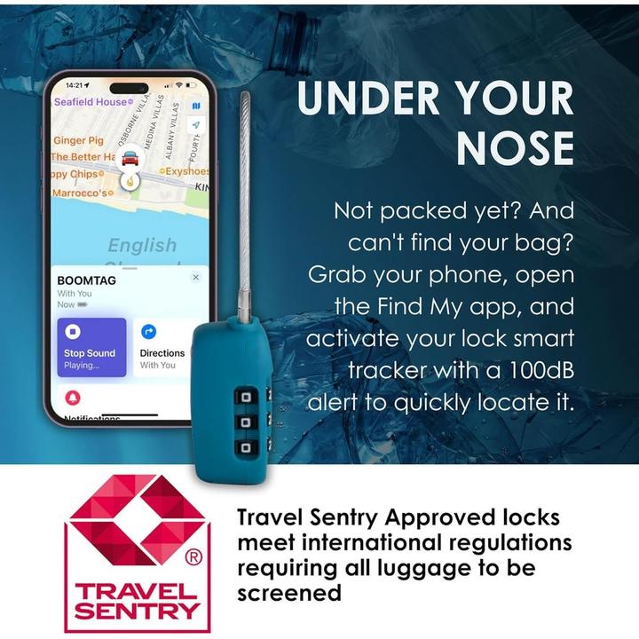 Immagine prodotto Boompods LOCK TSA Bag Tracker (Universal) Grey (Android, iOS)