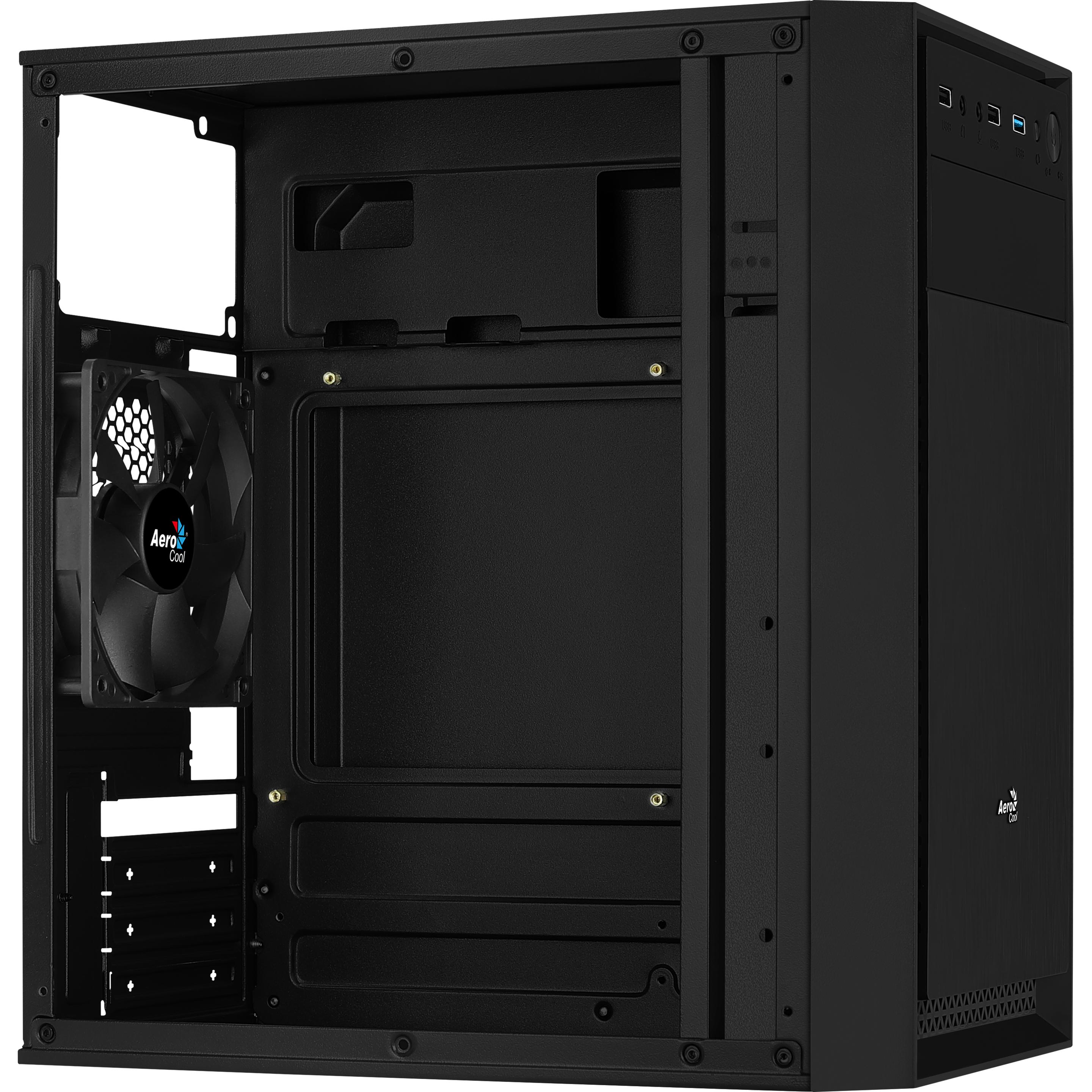 AeroCool CS-104 (mATX), PC Gehäuse, Schwarz