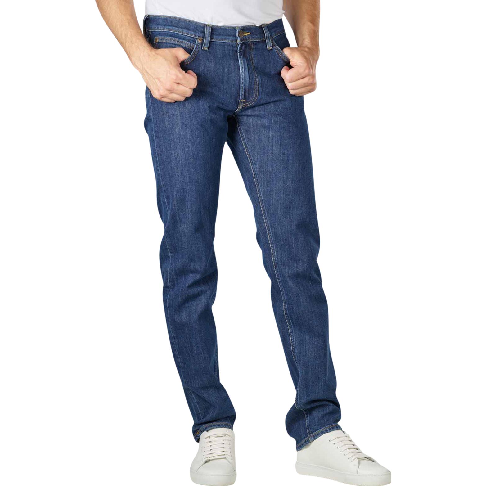 Lee, Uomini, Jeans, Daren Jeans Straight Fit Deep Dark Stone, Blu, (W33/L32)