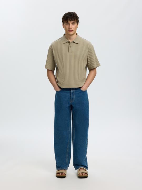 Produktbild Selected Geripptes Relaxed Fit Poloshirt (S)