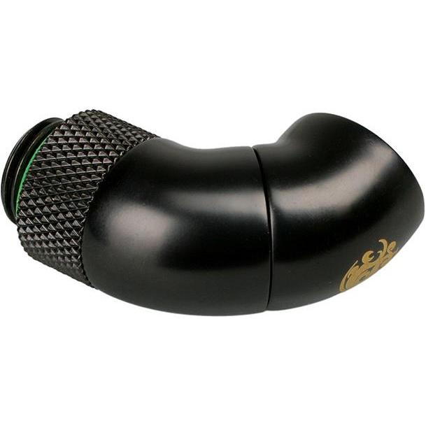 Thumbnail - Bitspower Winkel 1/4 auf IG 1/4 Zoll - 2x drehbar, Wasserkühlung Komponenten Zubehör, Schwarz