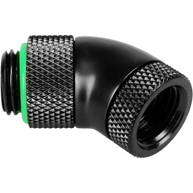 Thumbnail - Bitspower Adapter 45 Grad 1/4 auf IG 1/4 Zoll - drehbar, Wasserkühlung Komponenten Zubehör, Schwarz