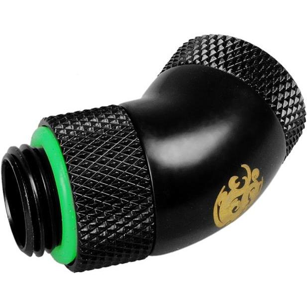 Bitspower Adapter 45 Grad 1/4 auf IG 1/4 Zoll - drehbar, Wasserkühlung Komponenten Zubehör, Schwarz