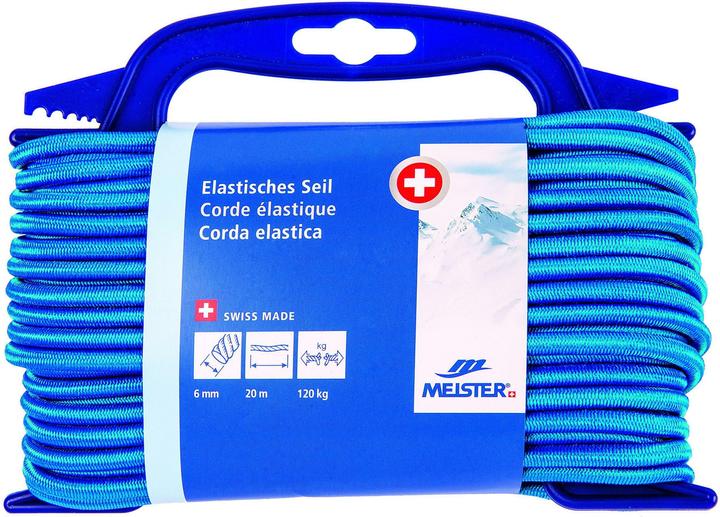 Meister Gummi-Spannseil Ø 6 mm, 20 m, 120 kg, Blau (20 m)