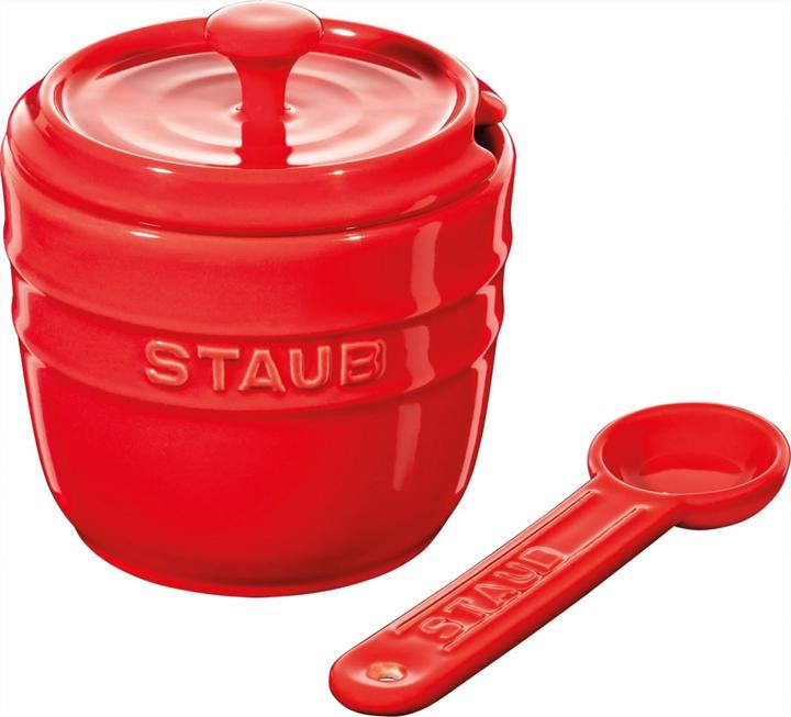 Productafbeelding Staub 40511-800-0 Suikerpotje met lepel kersenrood 9 cm (Keramiek)