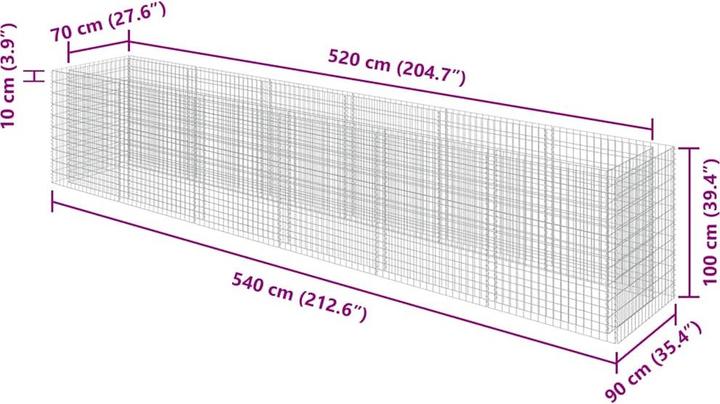 Actual product image vidaXL Gabionen-Hochbeet
