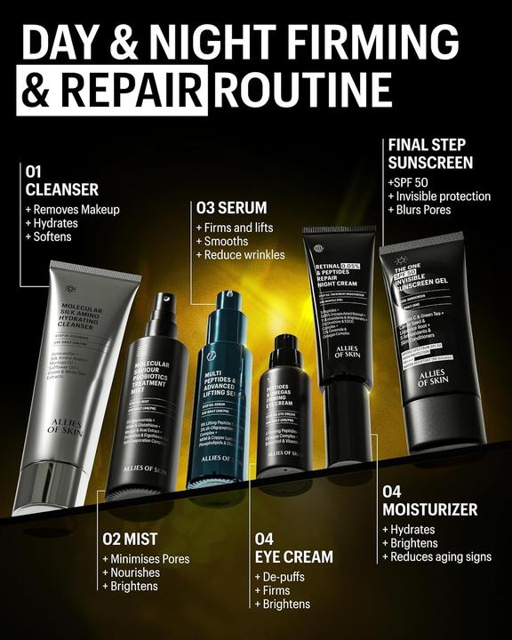 Produktbild Allies Of Skin Retinal 0,05% Peptide Repair Nachtcreme mit eingekapseltem Retinol (48 ml, Nachtcreme)