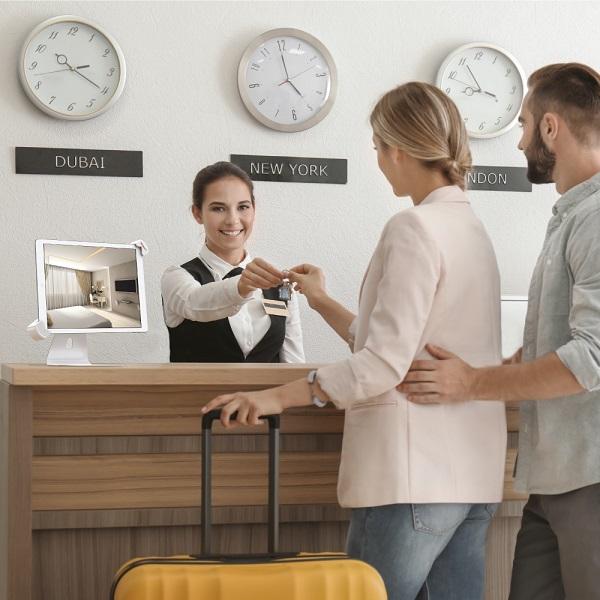 Image du produit Barkan Support de tablette 7-14", verrouillable, blanc