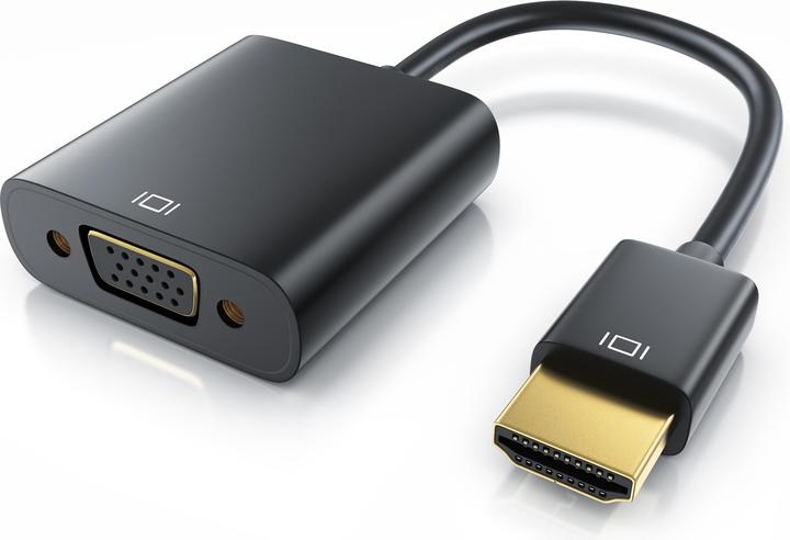 Produktbild CSL HDMI auf VGA, 3,5mm Klinke Audio- & Video-Adapter, 10 cm, Konverterkabel 1080p, digital zu analog (VGA, 20 cm)