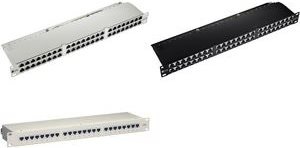 Actual product image equip 19" patch panel: 24 port, 1U