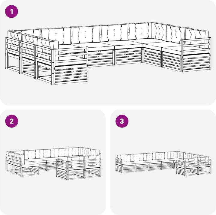 Produktbild vidaXL Outdoor-Sofa