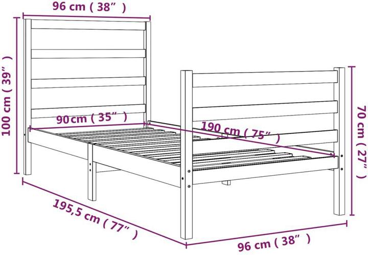 Image du produit vidaXL Inbal (90 x 190 cm)