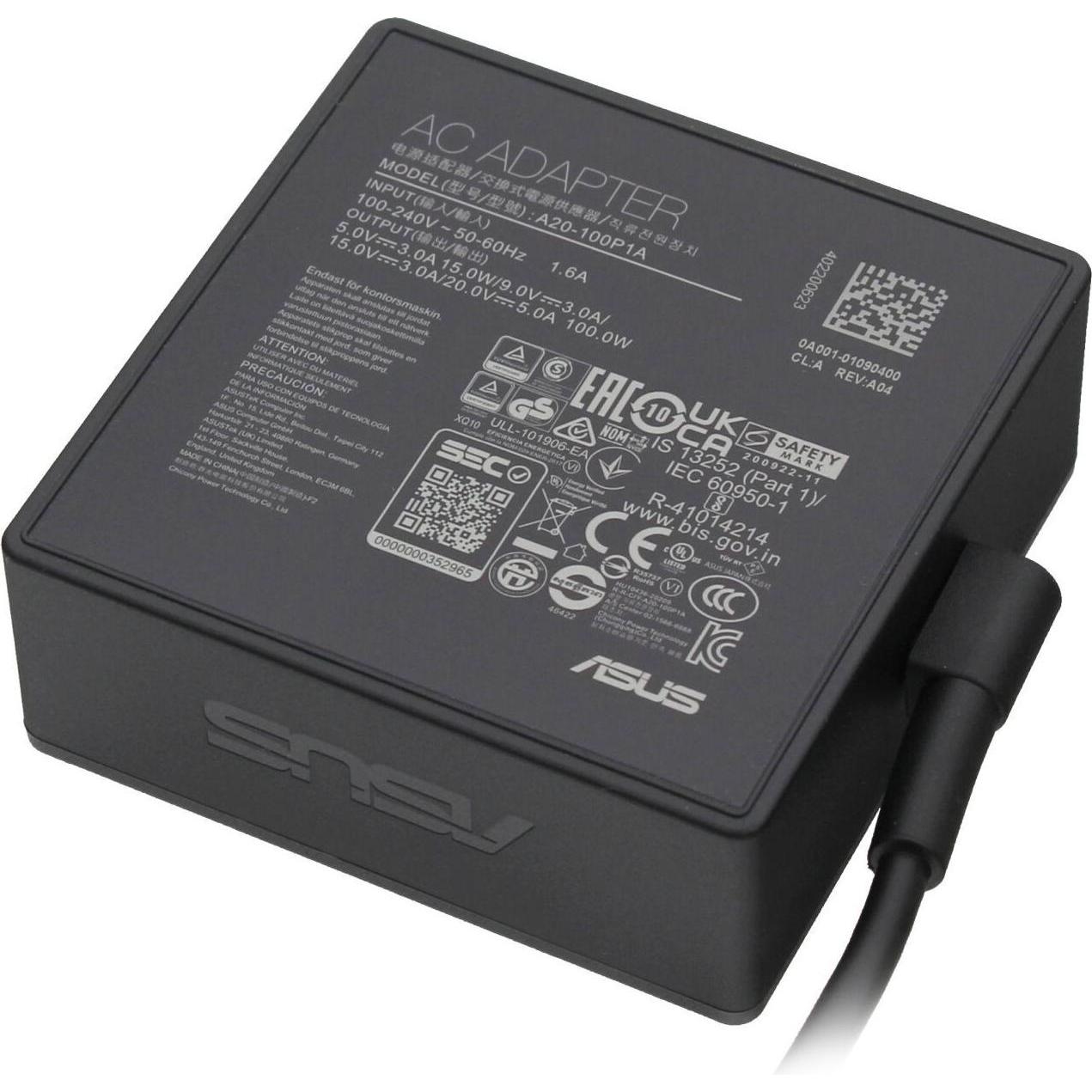 ASUS 0A001-01090500 (100 W), Notebook Netzteil, Schwarz