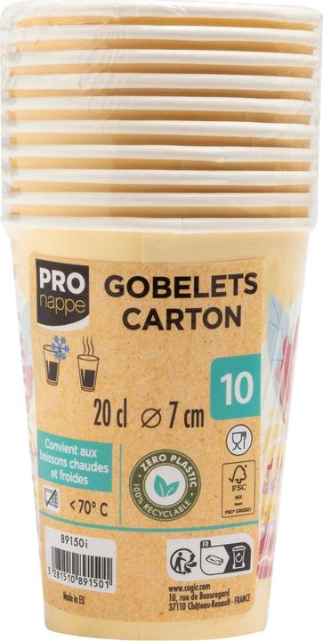 Produktbild PROnappe 10 Einweg-Kaffeebecher Fee 200,0 ml (10 x)