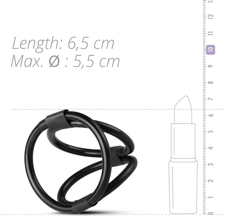 Actual product image Easytoys Triple cock and ball ring (5.50 cm)