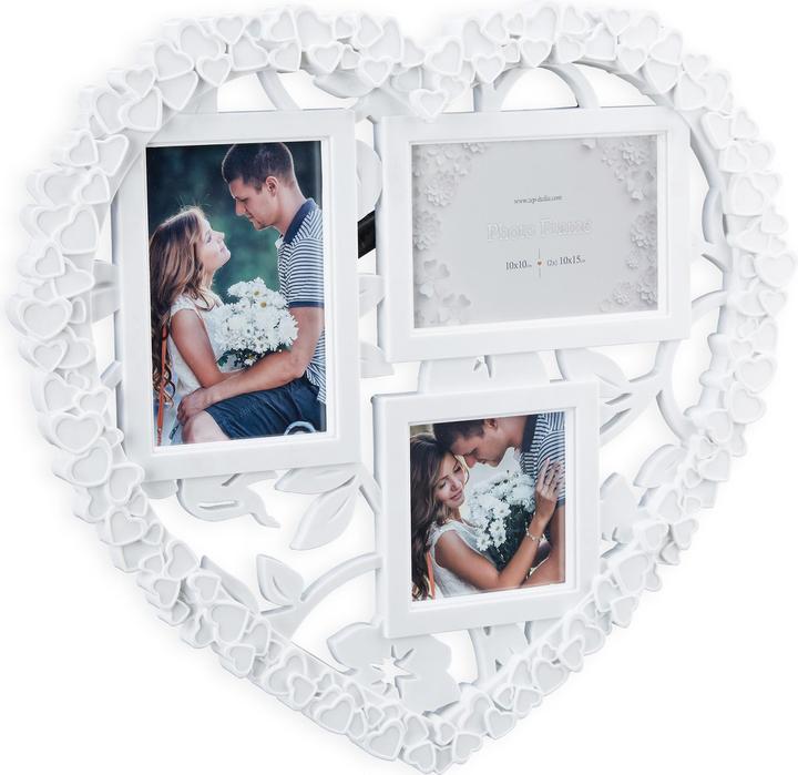Immagine prodotto Relaxdays Cornice portafoto a forma di cuore (10 x 15 cm, 10 x 10 cm)