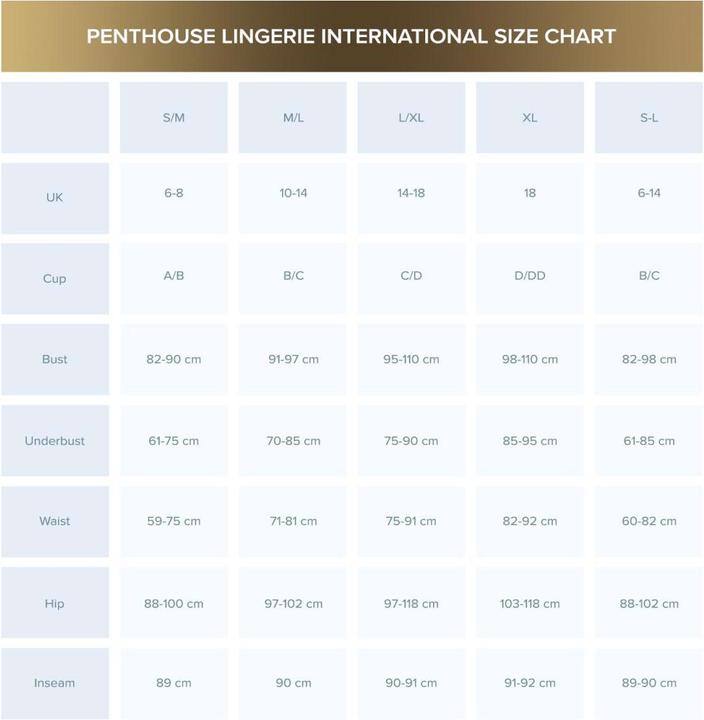 Produktbild Penthouse Lingerie Hot Getaway String mit offenem Schritt Schwarz (M, L)