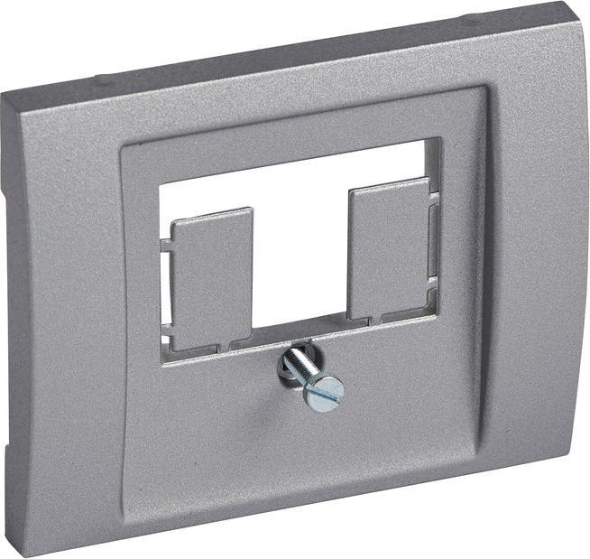 Legrand Abdeckung Telefondose Galea Farbe: Soft Aluminium 771347
