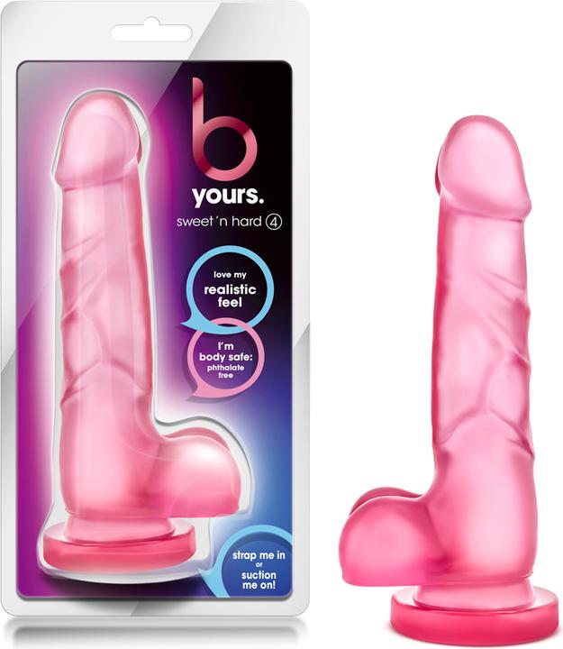 Actual product image Blush B Yours Sweet 'N Hard Dildo mit Hoden Pink