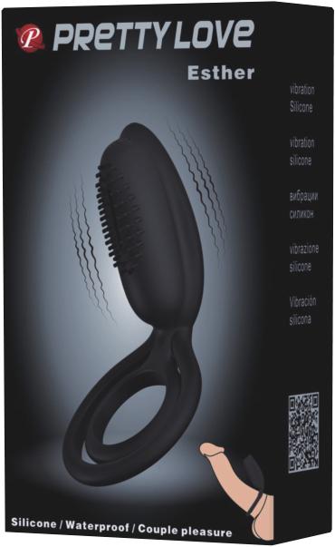 Actual product image Pretty Love Esther Vibrating Cock Ring (3.80 cm)