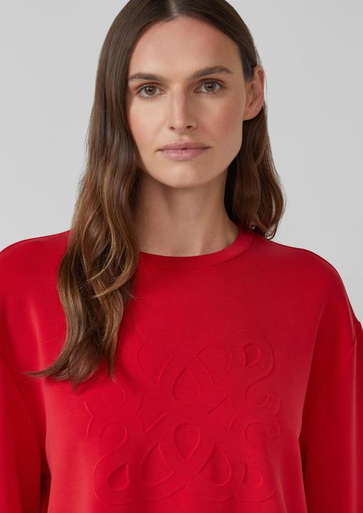 Produktbild s.Oliver Sweatshirt Scuba-Sweatshirt im Relaxed Fit mit Prägung (46)