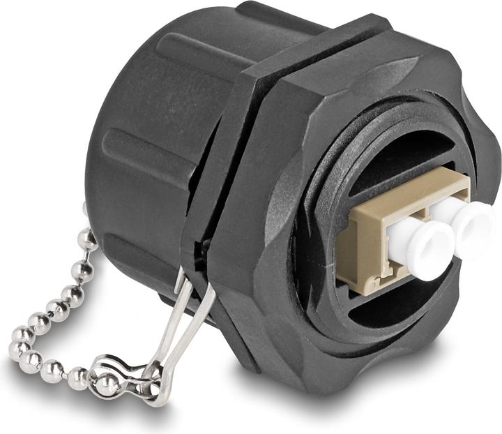 Delock LWL Einbaubuchse LC Duplex zu LC Duplex mit Verschlus (Netzwerk Kupplung)