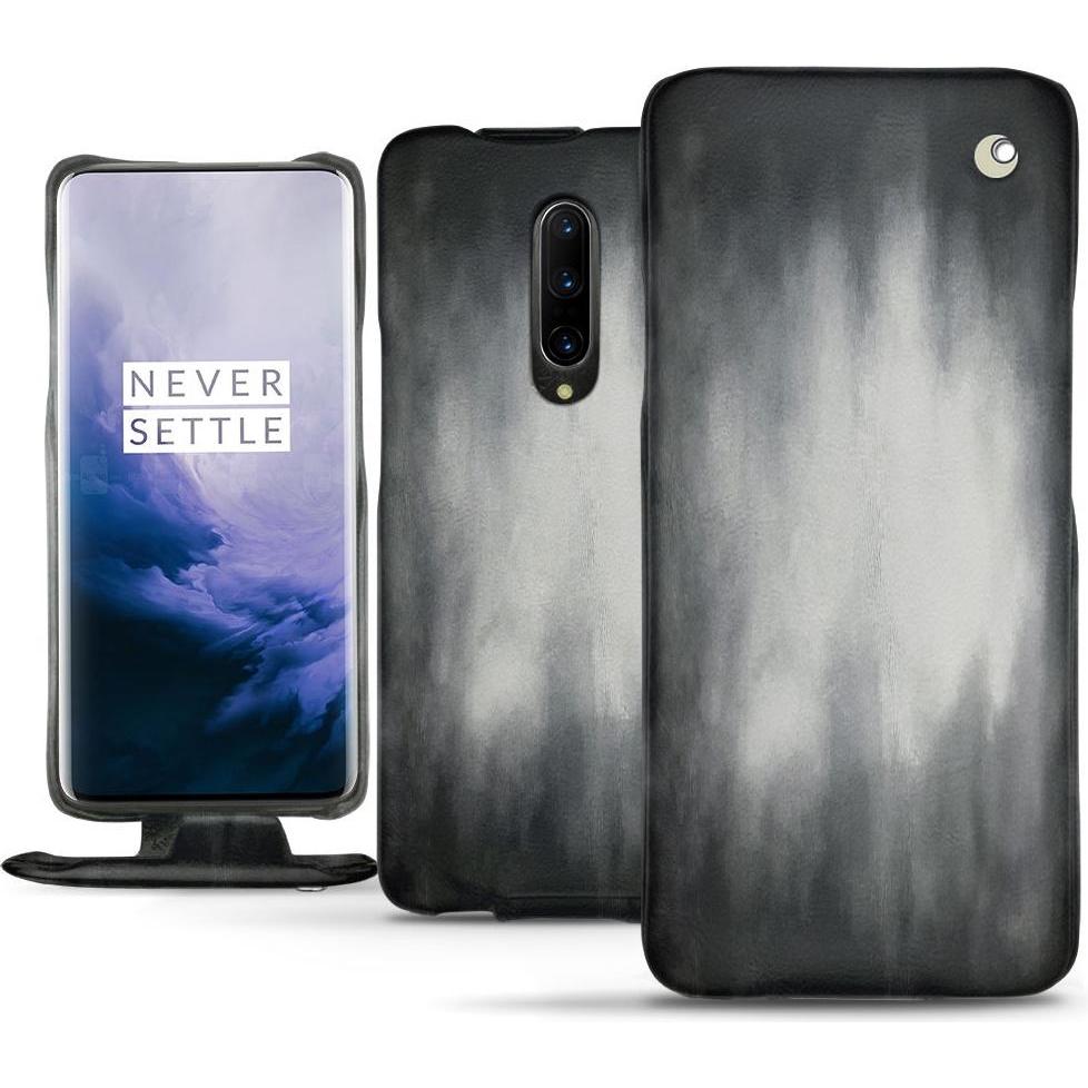Thumbnail - Noreve Lederschutzhülle vertikal (OnePlus 7 Pro), Smartphone Hülle, Grau