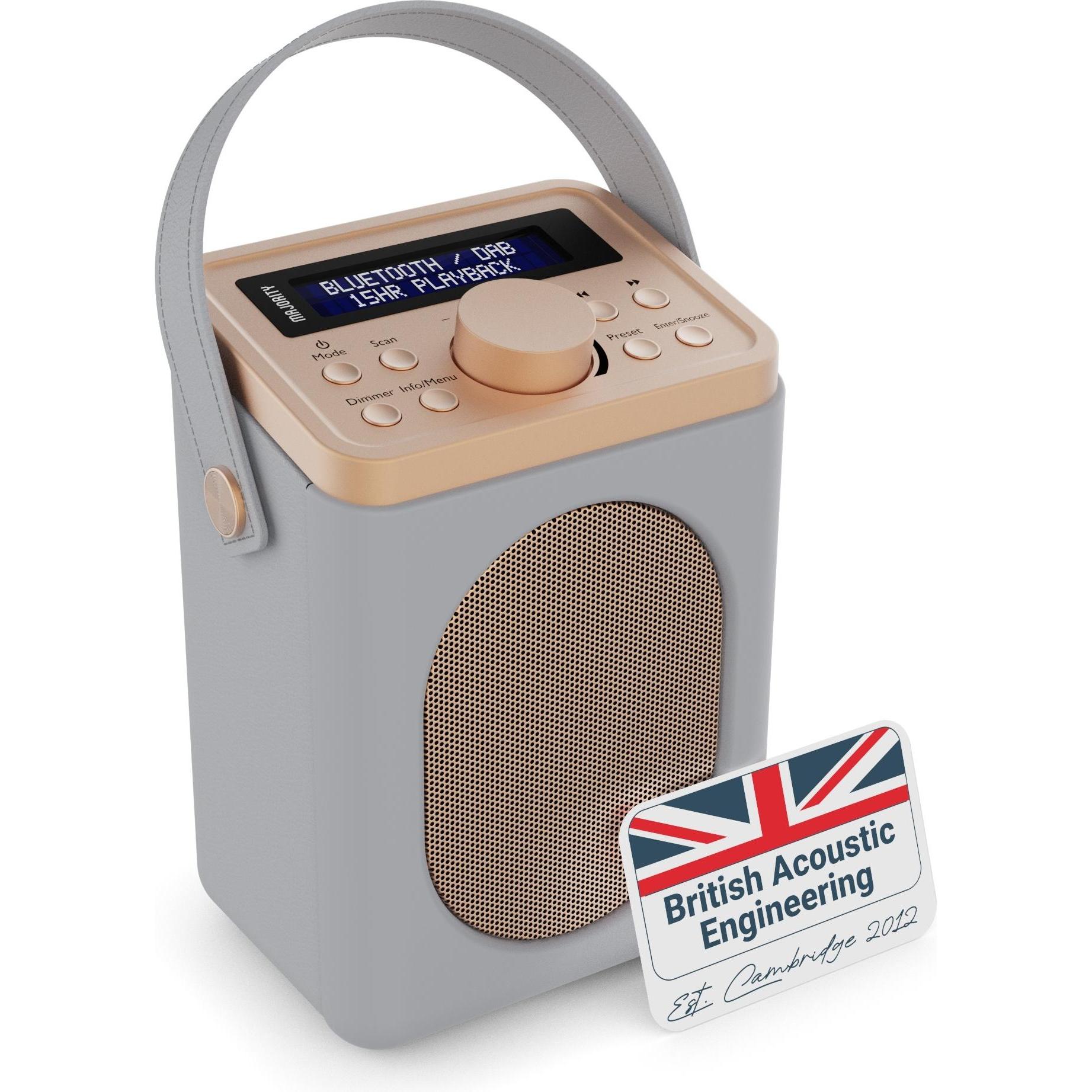 Majority Little Shelford Dab Radio - Grey (DAB, DAB, FM, Bluetooth), Radio, Grigio