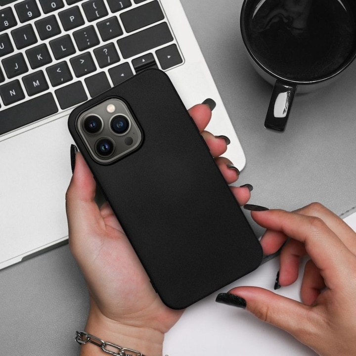 Produktbild Forcell Rückwandabdeckung OEM SILICONE Fall für IPHONE 13 Pro Max schwarz (Apple iPhone 13 Pro Max)
