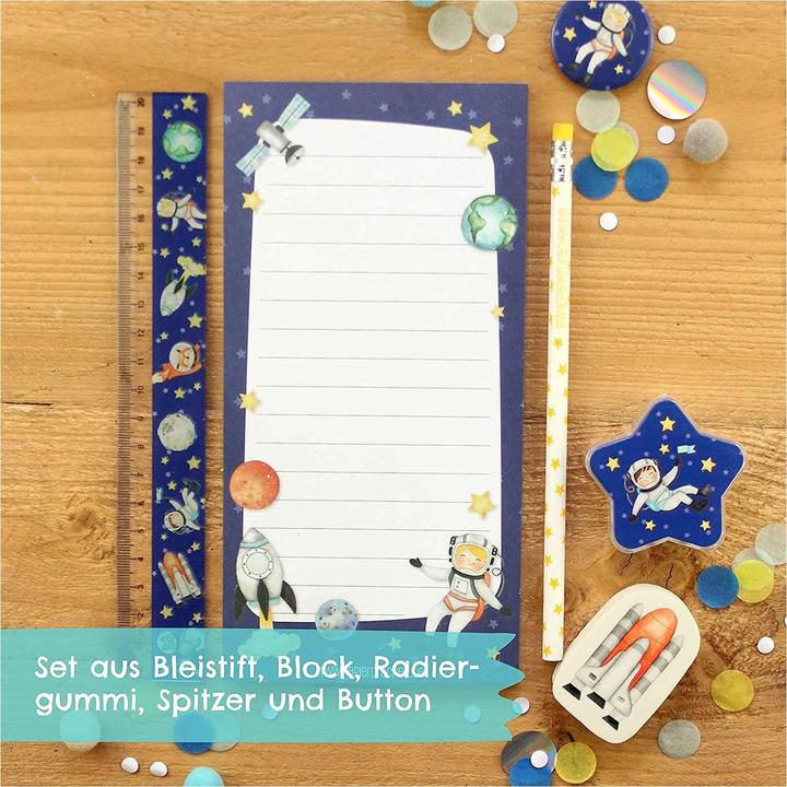 Image du produit Papierdrachen Set d'écriture 6 pièces - Astronaute