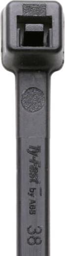Produktbild ABB Standard-Kabelbinder Ty-Fast® (L x B) 290 mm x 3.6 mm Ty-Fast Farbe: Schwarz (UV-beständig) 100 St. (Kunststoffkabelbinder, 290 mm, 100 Stk.)