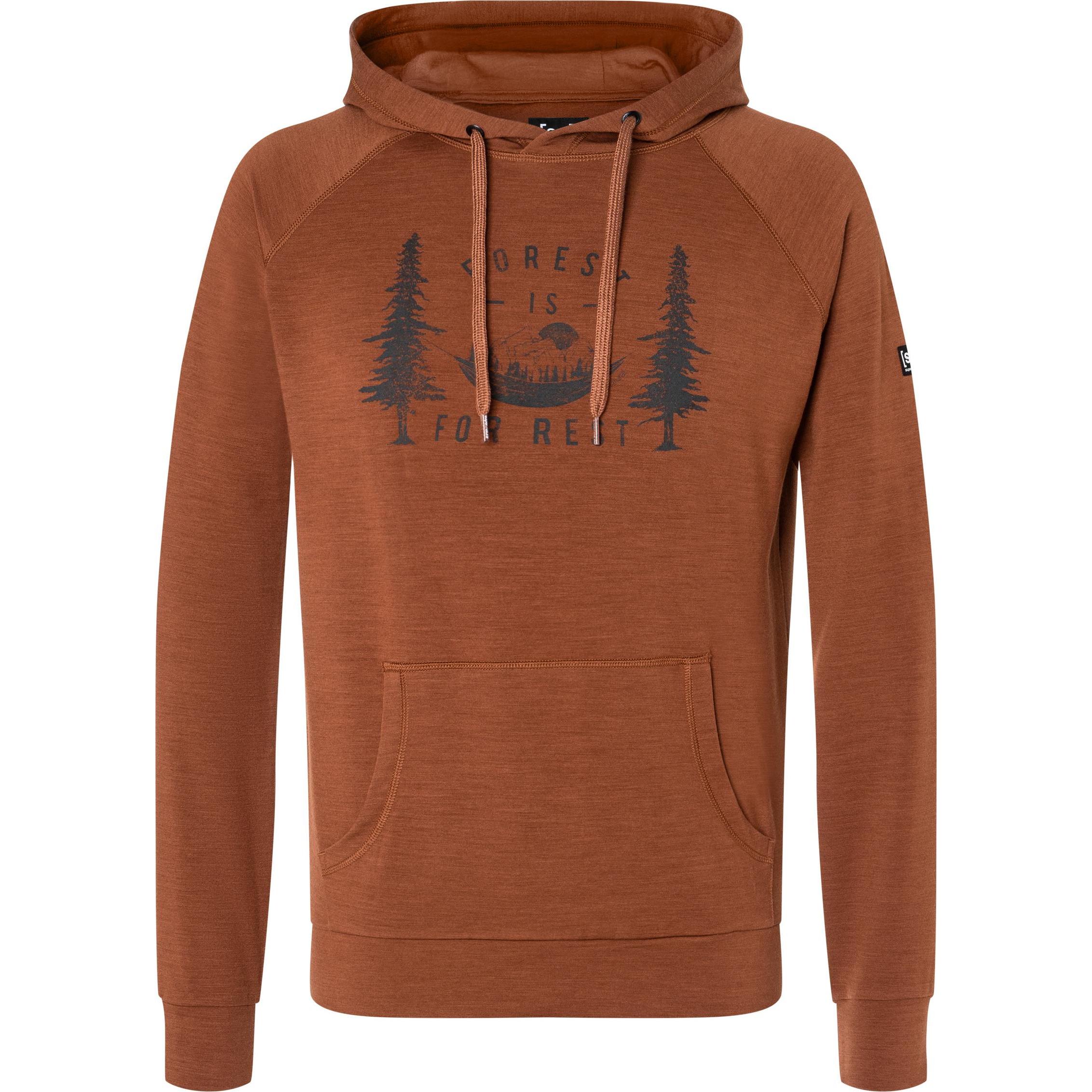 Super Natural, Herren, Pullover, Favourite For Rest Hoodie, Braun, (XL)