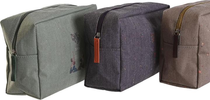 Produktbild DKD Home Decor Reise-Toilettentasche Braun grün Burgunderrot 20 x 8 x 14 cm