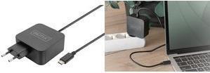 Produktbild Digitus Notebook-Ladegerät USB-C Netzteil 65W PD3.0 DA-10071 1,2 m, Schwarz (65 W)