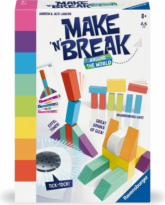 Immagine prodotto Ravensburger 22473 - Make 'n' Break - Il giro del mondo - Gioco da tavolo per tutta la famiglia (Tedesco, Francese, Italiano)