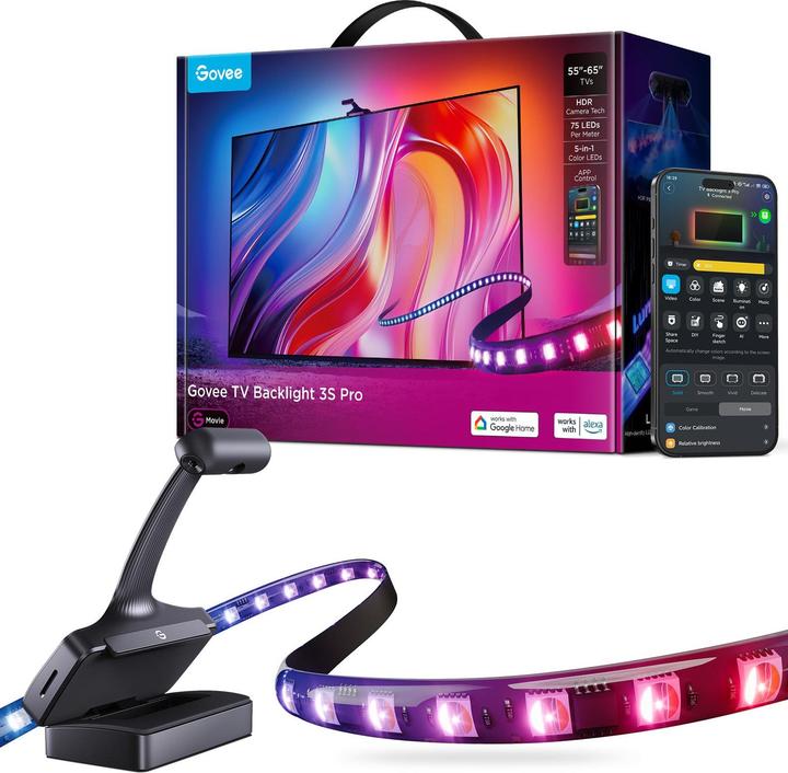 Govee TV Cam Backlight 3 Pro (RGBW, 500 cm, Indoor)