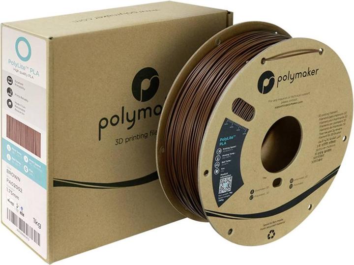 Immagine prodotto Polymaker PolyLite PLA (PLA, 1.75 mm, 1000 g, Marrone)
