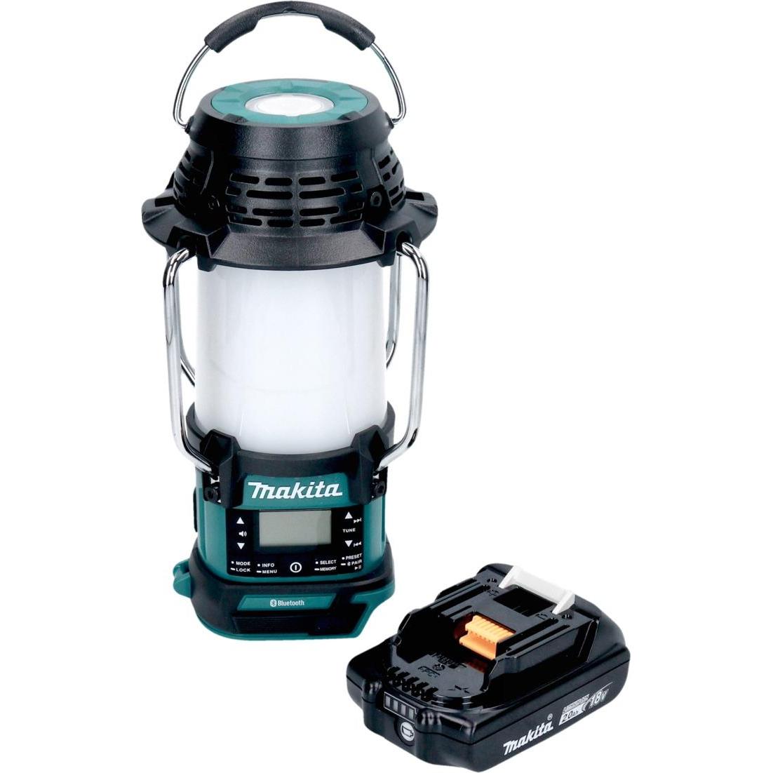 Thumbnail - Makita DMR 056 A1 Akku Radio 18 V FM DAB+ mit Laterne 360° Taschenlampe IP65 + 1x Akku 2,0 Ah - (FM, DAB+, AM, Bluetooth...