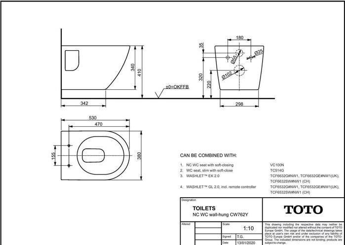 Image du produit TOTO NC WC mural