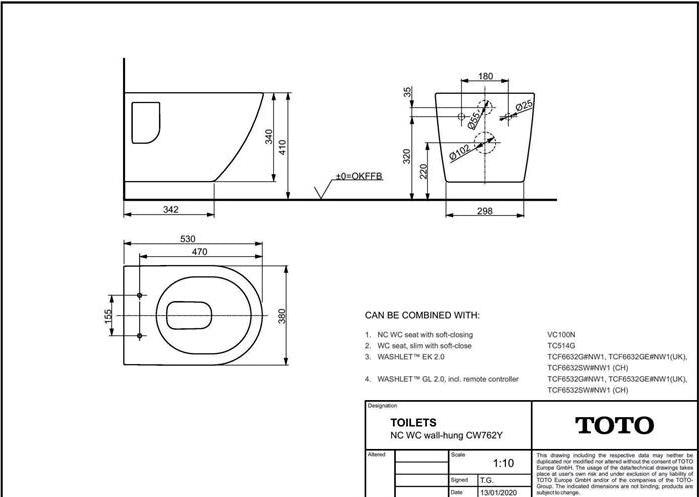 Image du produit TOTO NC WC mural