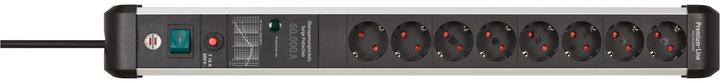Produktbild Brennenstuhl Premium Protect-Line PDU, 8 sockets, 3m, Silver/gray, with switch and surge protecti...