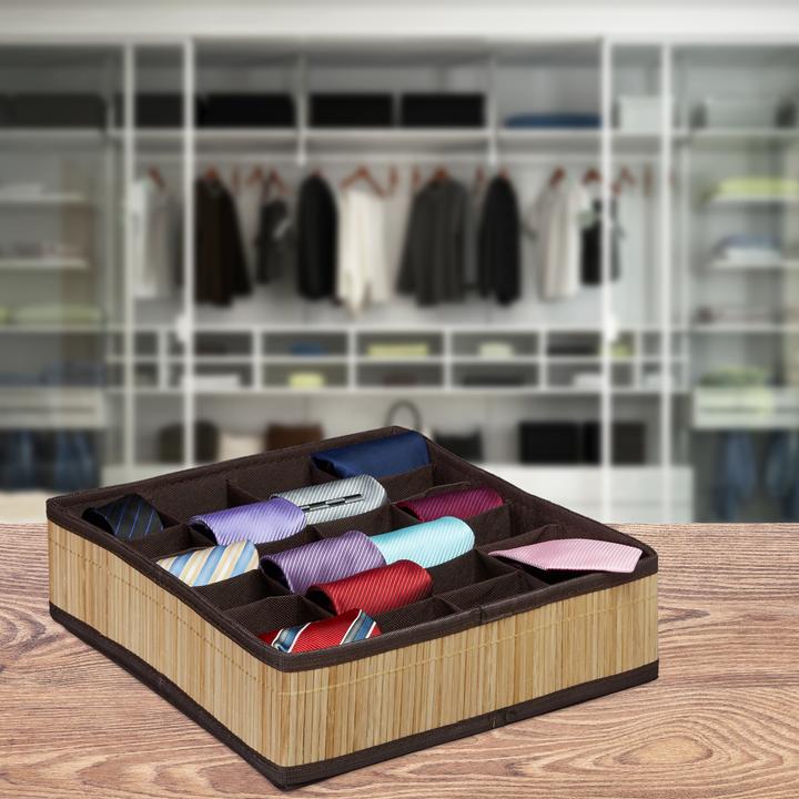 Immagine prodotto Relaxdays Scatola di cravatta (30 x 33 x 10 cm, 9 l)