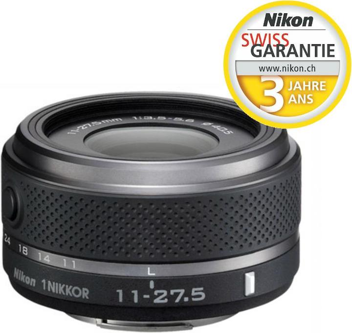 Actual product image Nikon 1 VR 11-27.5mm 1:3.5-5.6, wide-angle black (Nikon 1, Nikon CX)