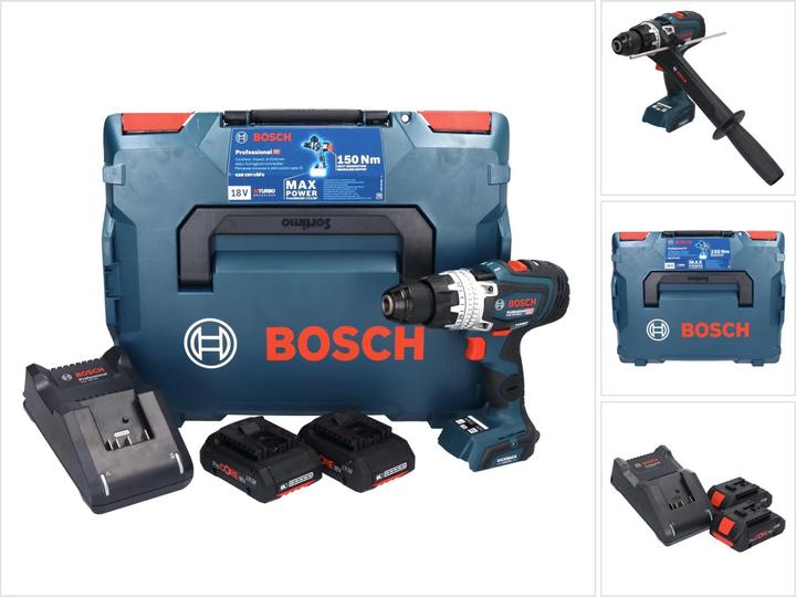 Produktbild Bosch Professional Bosch GSB 18V-150 C Professional Akku Schlagbohrschrauber 18 V 150 Nm Biturbo Brushless + 2x ProCORE (Akkubetrieb)